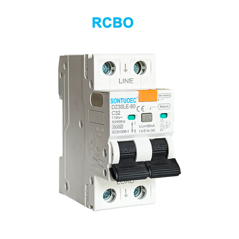 2p гоожсон одоогийн хэлхээний таслагч 6KA IEC61009.100009.1 стандарт чанартай RCBO